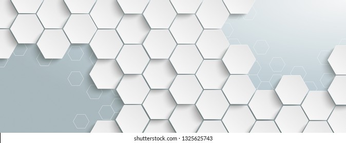 Hexagon structure on the gray background. Eps 10 vector file.