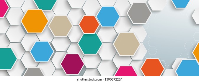 Hexagon structure on the gray background. Eps 10 vector file.