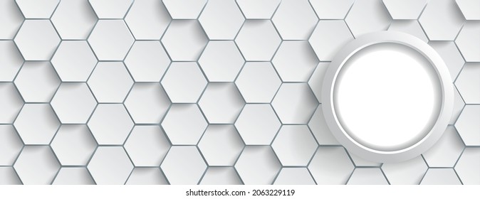 Hexagon structure on the gray background. Eps 10 vector file.