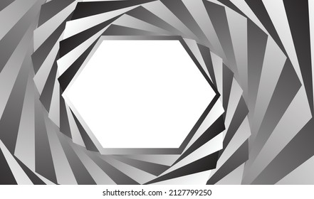 Hexagon structure on gray and white background. Eps 10 vector file.