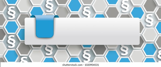 Hexagon structure with paragraphs and white tab. Eps 10 vector file.