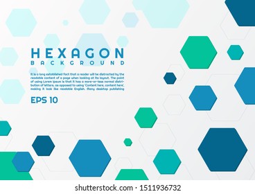 Hexagon style modern background geometric shape design with space for your text. vector illustration