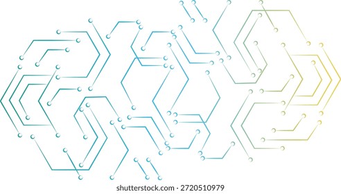 Schaltungsplatte im Hexagon-Stil.