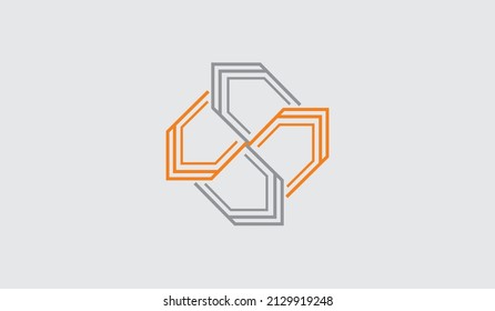 Hexagon Swirl vector logo eps 10