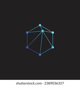 Hexagon, synergy, intelligence, technology, structure geometric symbol simple logo vector