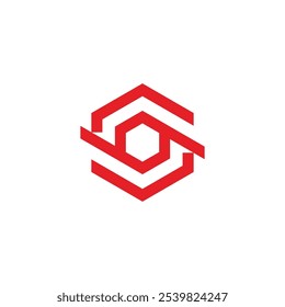 Modelo de vetor de design de logotipo Hexagon Synergy