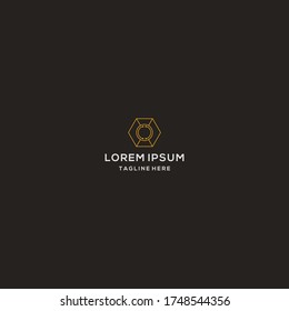 Hexagon Tech Abstraktes Logo-Template-Design in Vektorgrafik 