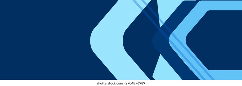 Fondo de diseño de Anuncio ancho geométrico de Memphis Abstractas azul claro de Hexagon Tech