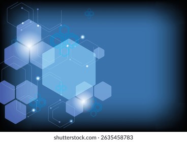 Tecnologia hexágono fundo abstrato, padrão de polígono de pente de mel. Conceito de forma de design moderno para ciência futurista em forma geométrica uso para pesquisa criativa papel de parede, biotecnologia.