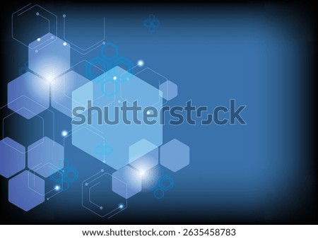 Hexagon technology abstract background, honey comb polygon pattern. Concept of modern design shape for futuristic sciencein geometric shape use for research creative wallpaper, biotechnology.