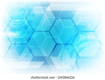 fondo de tecnología hexagonal con tarjeta de circuitos flexibles sistema de conexión de datos digitales de alta tecnología y diseño electrónico informático