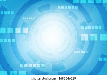hexagon technology background with soft circuit board  hi-tech digital data connection system and computer electronic desing