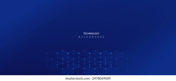Vector de Anuncio con tecnología Hexagon. Diseño futurista del escudo del hexágono de la protección cibernética. Antecedentes de Ai.