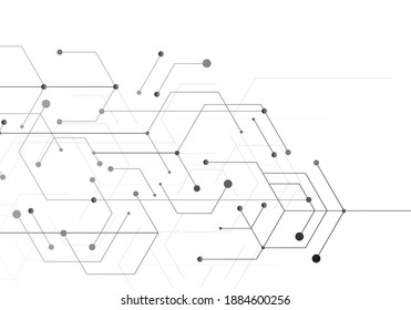 Hexagon technology connect for web design. Abstract modern backdrop. Creative vector concept. High tech digital technology concept. Futuristic backdrop