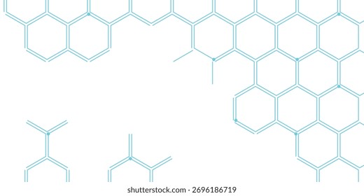 Design de Elementos de Tecnologia Hexagon. Hexágono conceito design abstrato tecnologia de fundo. Fundo de conceito de hexágono azul abstrato