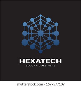 HEXAGON technology logo design concept. simple logo for business