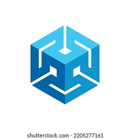 Hexagon Technology Logo Design Template