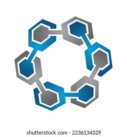 Symbolvorlage für das Logo von Hexagon-Technologie