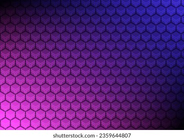 Hexagon technology vector abstract background. Blue and purple bright nano technology in modern technology futuristic background vector illustration. Texture grid.