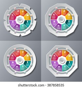 Hexagon template infographic design, for presentation business.