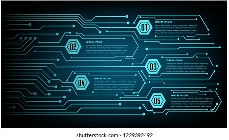 hexagon text box circuit template for website