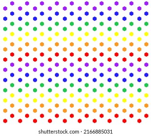 Hexagon Texture Vector Rainbow, Hexagon Pattern, Hexagon Background 