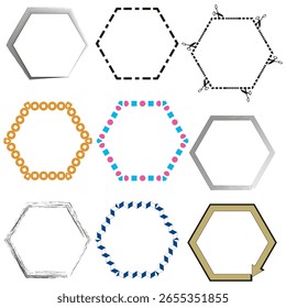 Icono de azulejo hexagonal. Símbolo de celda de red. Gráfico de clúster de Vector. Diseño de puntos azules.