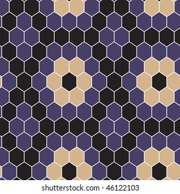 Hexagon tiles. Seamless vector pattern