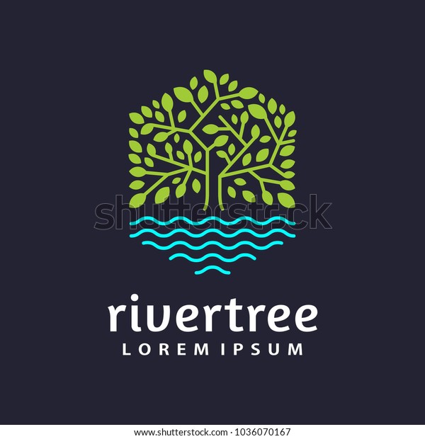 hexagon tree lake logo\
icon