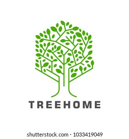hexagon tree logo icon