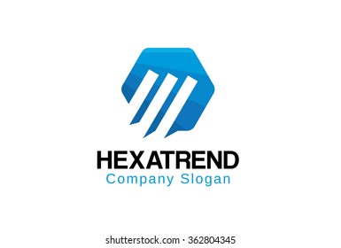 Hexagon Trend Logo Vector Symbol Icon Design Illustration