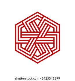 Hexagon Triangle Logo looped infinity design vector template Linear style. Neon Corporate Business Technology infinite Logotype concept icon.