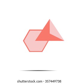 Hexagon Triangle simple logo  design  Branding Identity Corporate vector logo design .