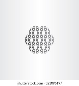 hexagon with triangles geometry icon element