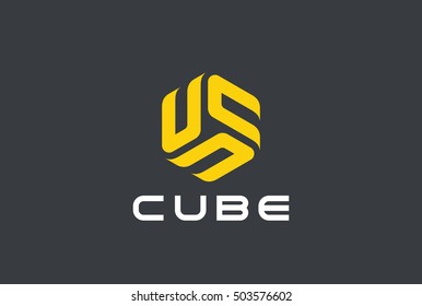Hexagon Triple Logo abstract corporate design vector template.
Business Network Web Logotype concept icon.