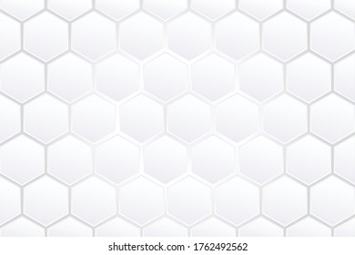 hexagon type white color background.