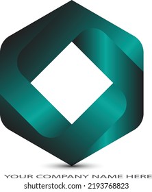 Plantilla de diseño de logotipo único de Hexagon