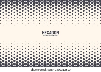 Hexagon Vector Abstract Geometric Technology Background. Halftone Hex Retro Simple Pattern. Minimal Style Dynamic Tech Wallpaper