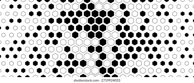 Vetor hexágono Abstrato Tecnologia Geométrica Fundo. Meio-Tom Hex Retro Padrão Simples. Mínimo Estilo Dinâmico Papel de Parede Tecnologia.