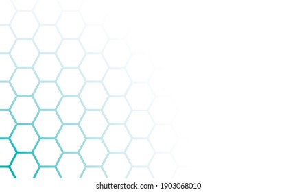 Hexagon vector background. with white and blue light color scheme. futurism background. absctract poster.