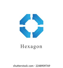 Concepto de diseño geométrico hexagonal del icono comercial del vector del hexágono Vector libre