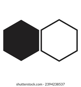 Hexagon vector icon hexagonal geometry six sided polygon hexagon line. Illustrations vector