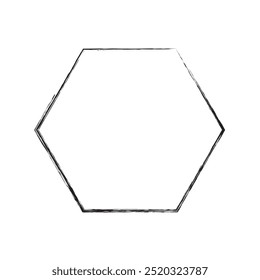 Ícone de vetor hexágono. Contornar Sinal Vetor Preenchido . . isolada transparente . setas . intercâmbio de dados . digitalização . tecnologia . preto e branco esboço e preenchido versão . eps10 .