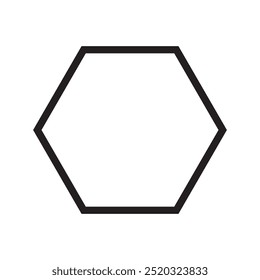 Hexagon vector icon. Outline Filled Vector Sign . . isolated transparent . arrows . data exchange . digitization . technology . black and white outline and filled version . eps10 .