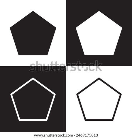 Hexagon vector icon.  Outline Filled Vector Sign . . isolated transparent . arrows . data exchange . digitization . technology . black and white outline and filled version . EPS 10 .