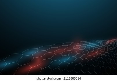 hexagon vector illustration futuristic technology concept