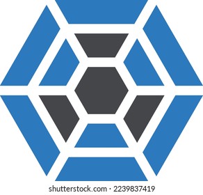 hexagon Vector illustration on a transparent background. Premium quality symmbols. Glyphs vector icons for concept and graphic design.