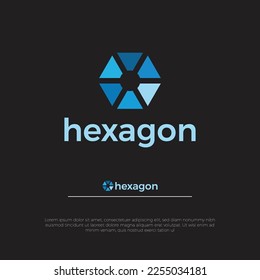 Hexagon vector logo for company