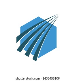 Hexagon - Vector logo concept illustration. Hexagon geometric polygonal logo