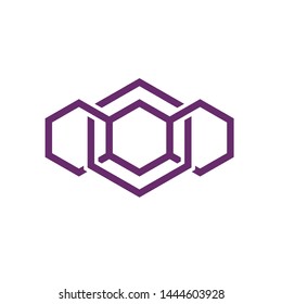 Hexagon - Vector logo concept illustration. Hexagon geometric polygonal logo.  Vector logo template. Design element